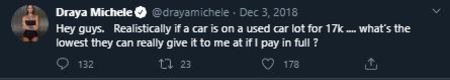 Draya Michele's tweet of 2018.